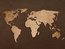 Карта мира на коже