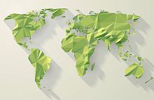 Зеленые континенты из полигонов