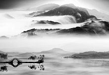 Японские мотивы: туман над озером