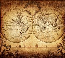 Старинная карта мира 