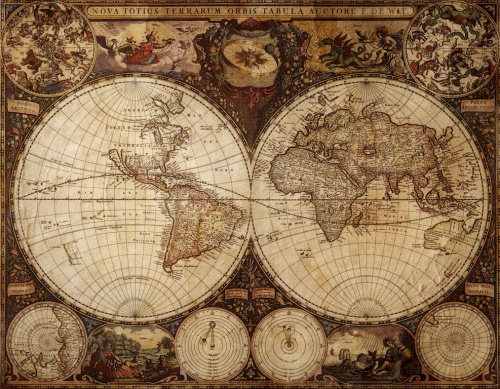 Карта мира для кабинета