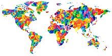 Полигональная карта мира 