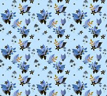 Цветы-звездочки (голубой) Р-182