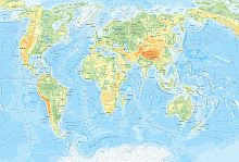 Физическая карта мира L-082