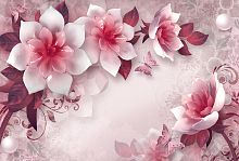 Розовые керамические цветы Т-205