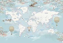 Карта мира с шарами Т-125
