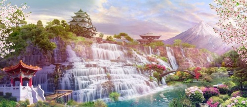 Долина водопадов в Японии